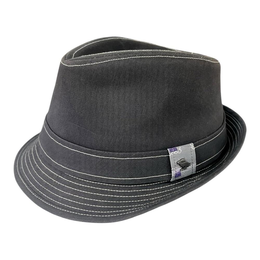 Peter Grimm Fedora Hat Men's Size S/M Gray 100% Cotton Preppy Vacation Mint